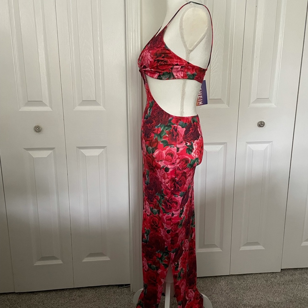 Shein SXY Knot Front High Split Dress Multicolor - Picture 5 of 9
